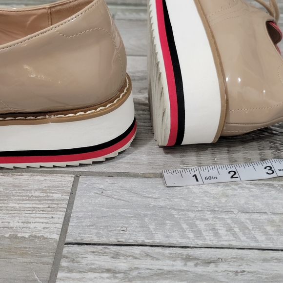 ZARA WOMAN Patent Platform Pointed Toe Lace-Up Oxford with HEARTS - Picture 15 of 16